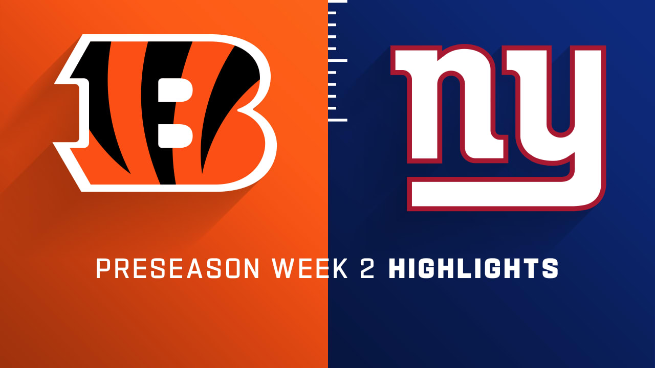 Giants vs. Bengals live stream, viewing info for preseason Week 2