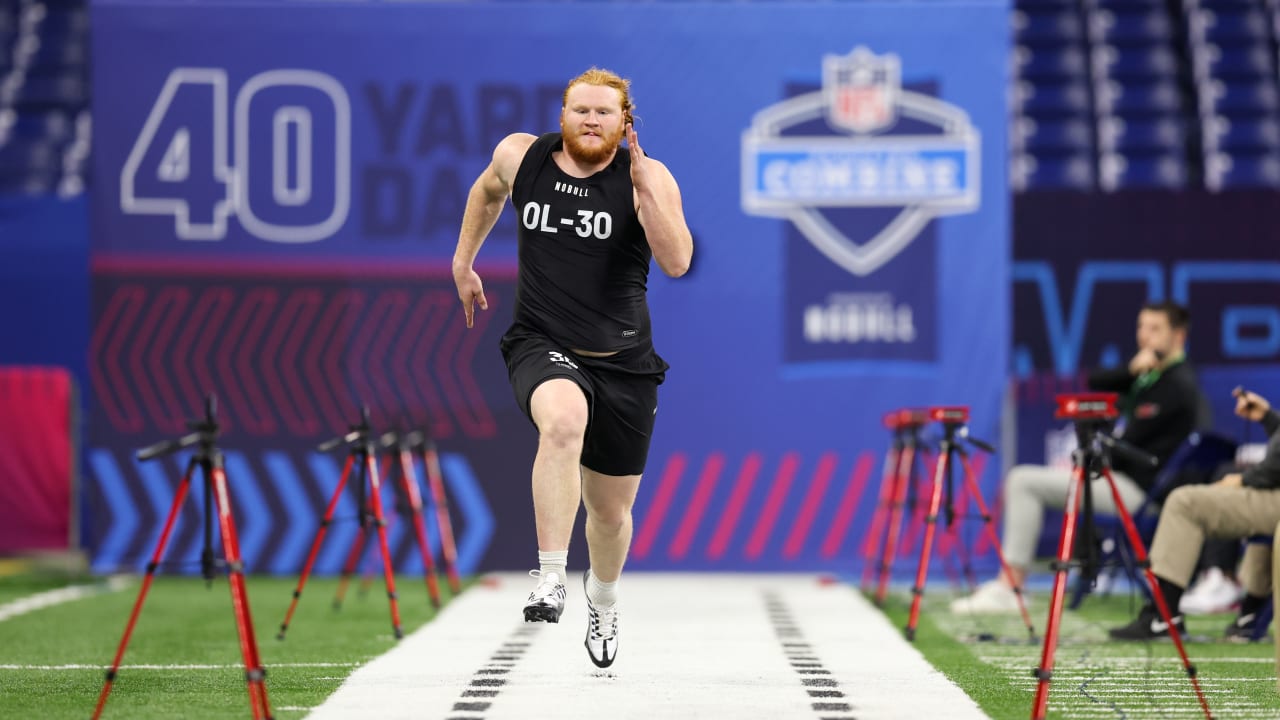 Highlights of Bison OL Cody Mauch during drills at NFL Combine