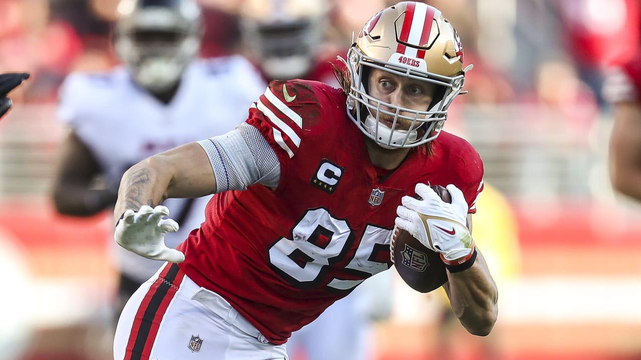 49ers TE George Kittle is using a VICIS ZERO2 TRENCH with an SO