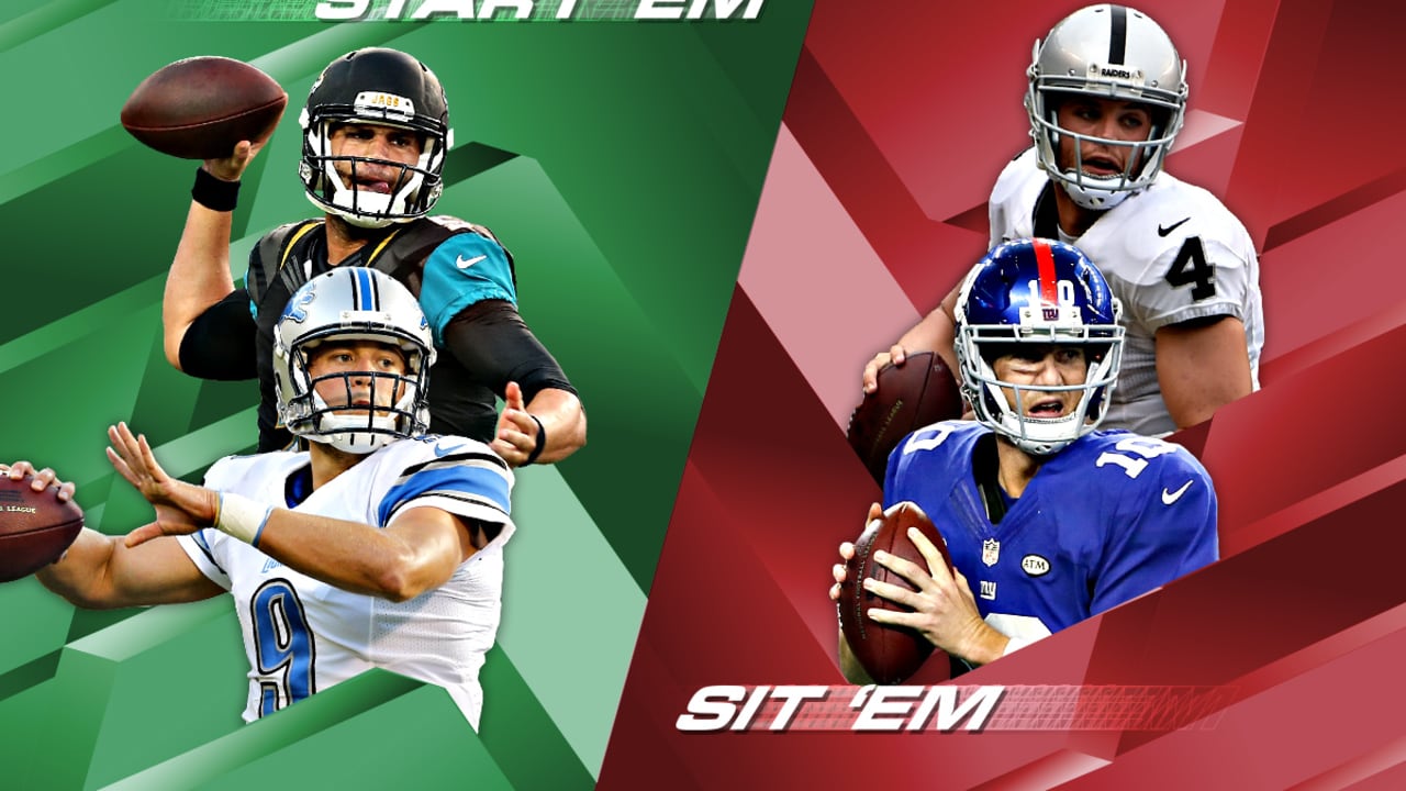 Start 'Em, Sit 'Em Week 15 Quarterbacks