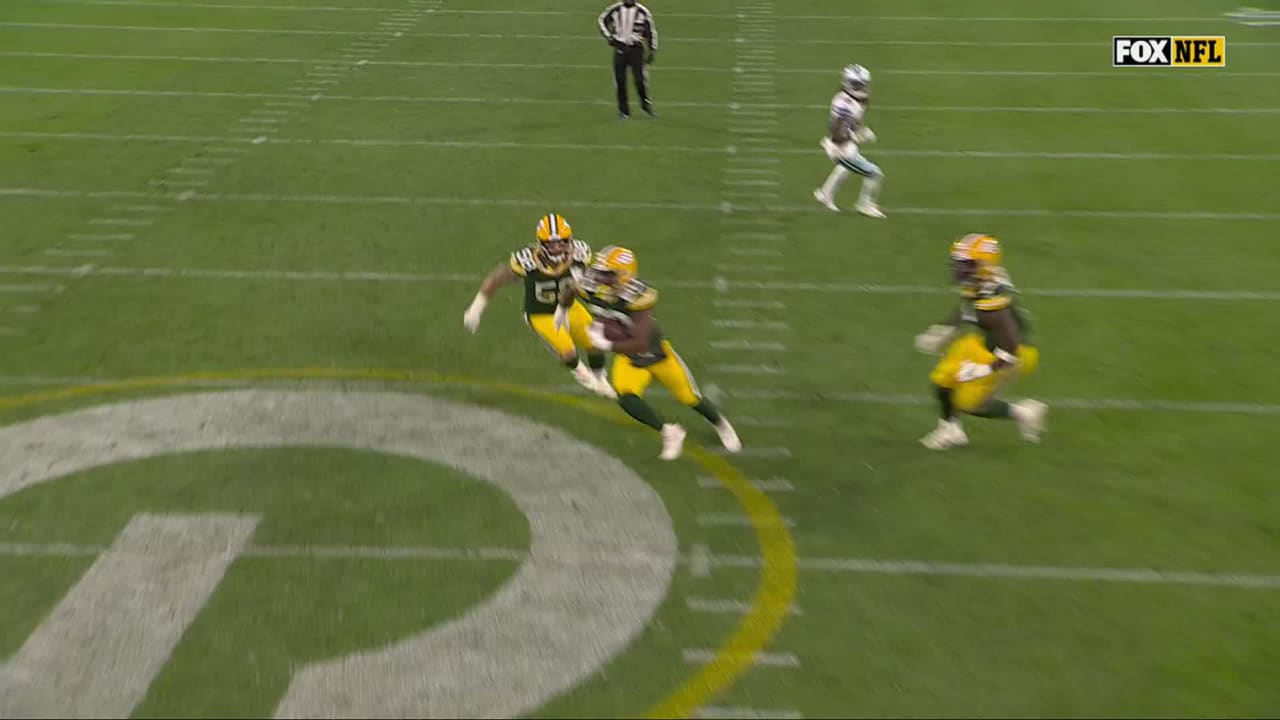 Green Bay Packers defensive back Rudy Ford's second INT of first half