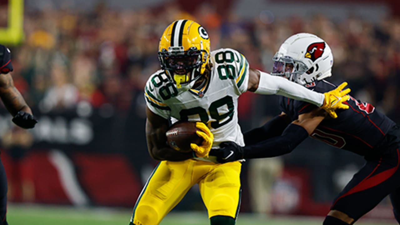 Green Bay Packers wide receiver Juwann Winfree's first career catch goes for 12 yards