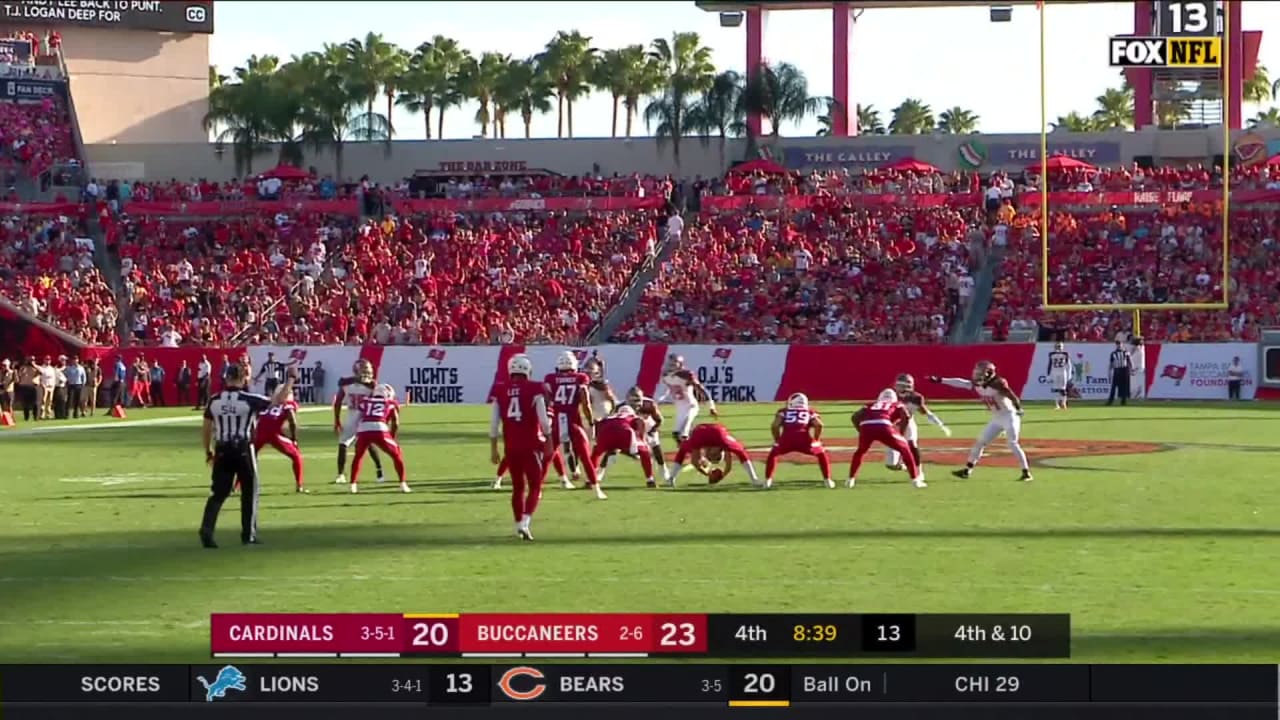 Arizona Cardinals' Andy Lee completes fake punt pass vs. Bucs