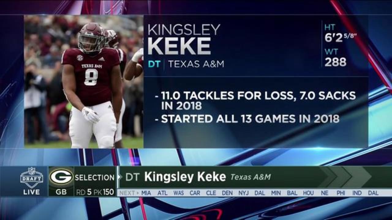 Green Bay Packers select Texas A&M defensive tackle Kingsley Keke No. 150  in the 2019 NFL Draft