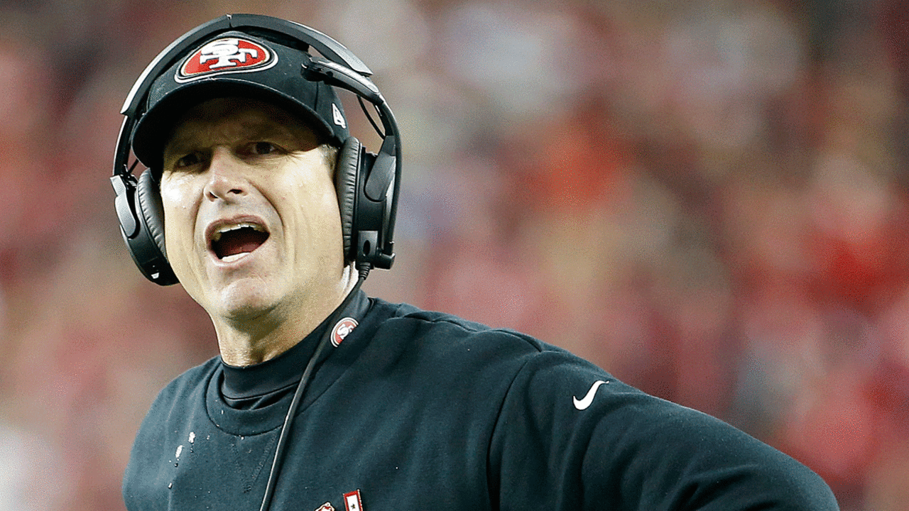 Jim Harbaugh vows to stay the course with 49ers