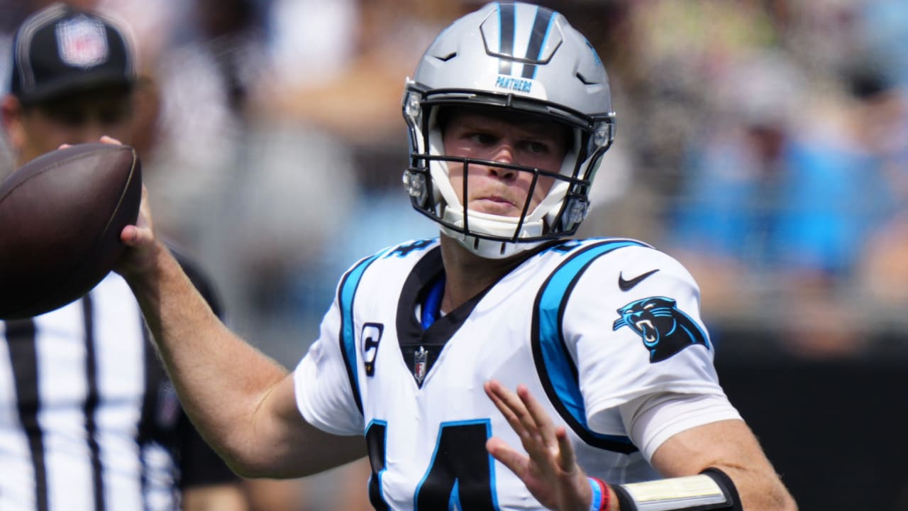 Carolina Panthers quarterback Sam Darnold somehow escapes New Orleans ...