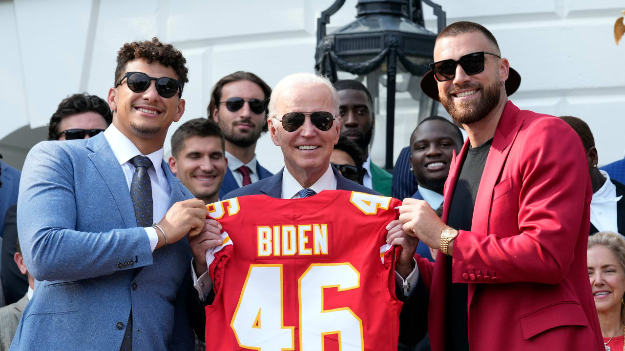 Chiefs visit White House to celebrate Super Bowl LVII victory