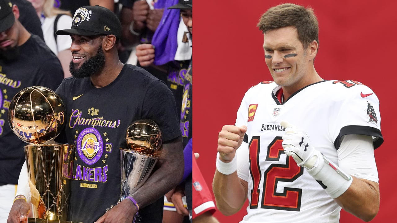 Tom Brady congratulates LeBron James with photoshopped image from