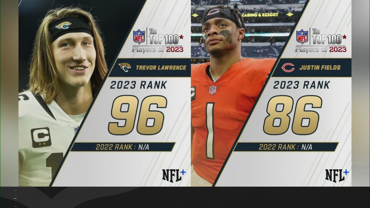 NFL Network's LaDainian Tomlinson reacts to Chicago Bears quarterback  Justin Fields being ranked above Jacksonville Jaguars quarterback Trevor  Lawrence in 'Top 100 Players of 2023'