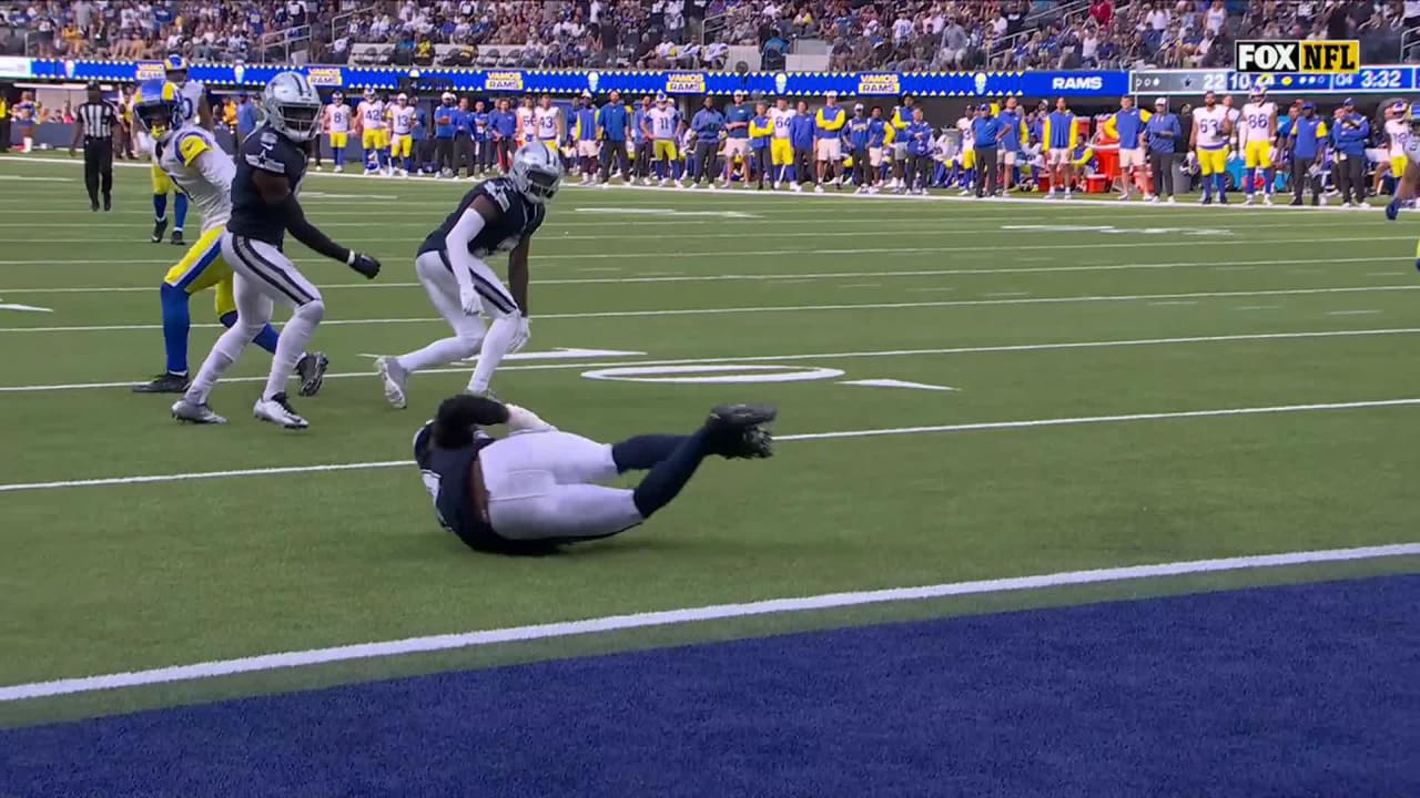 Dallas Cowboys safety Malik Hooker dives for game-sealing INT on Los  Angeles Rams Matthew Stafford's deep heave