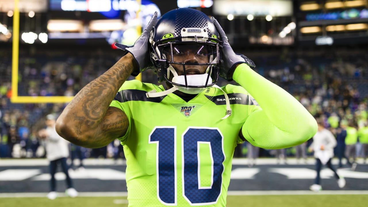Wide receiver Josh Gordon in his Seattle Seahawks uniform "pictured here"