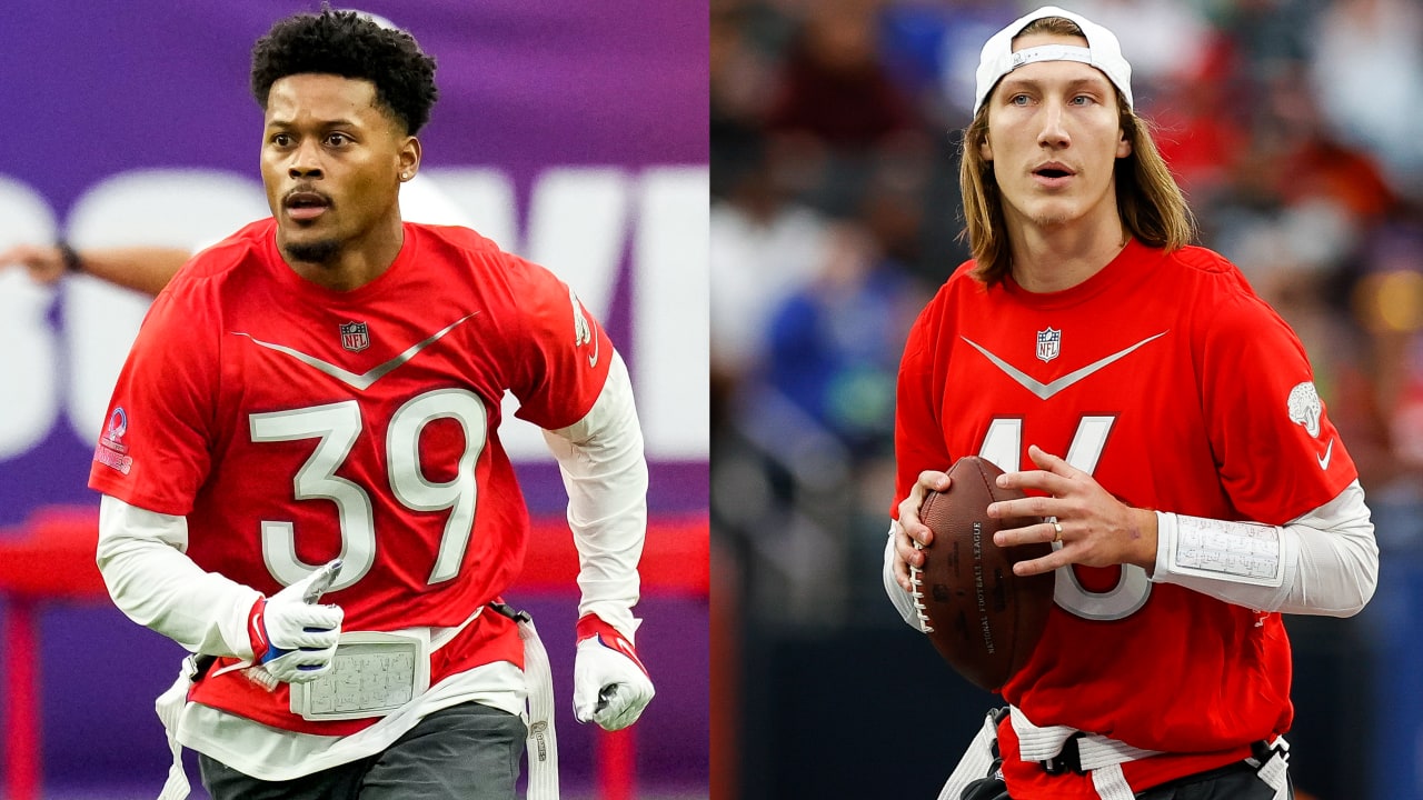 Jacksonville Jaguars wide receiver Jamal Agnew, QB Trevor Lawrence
