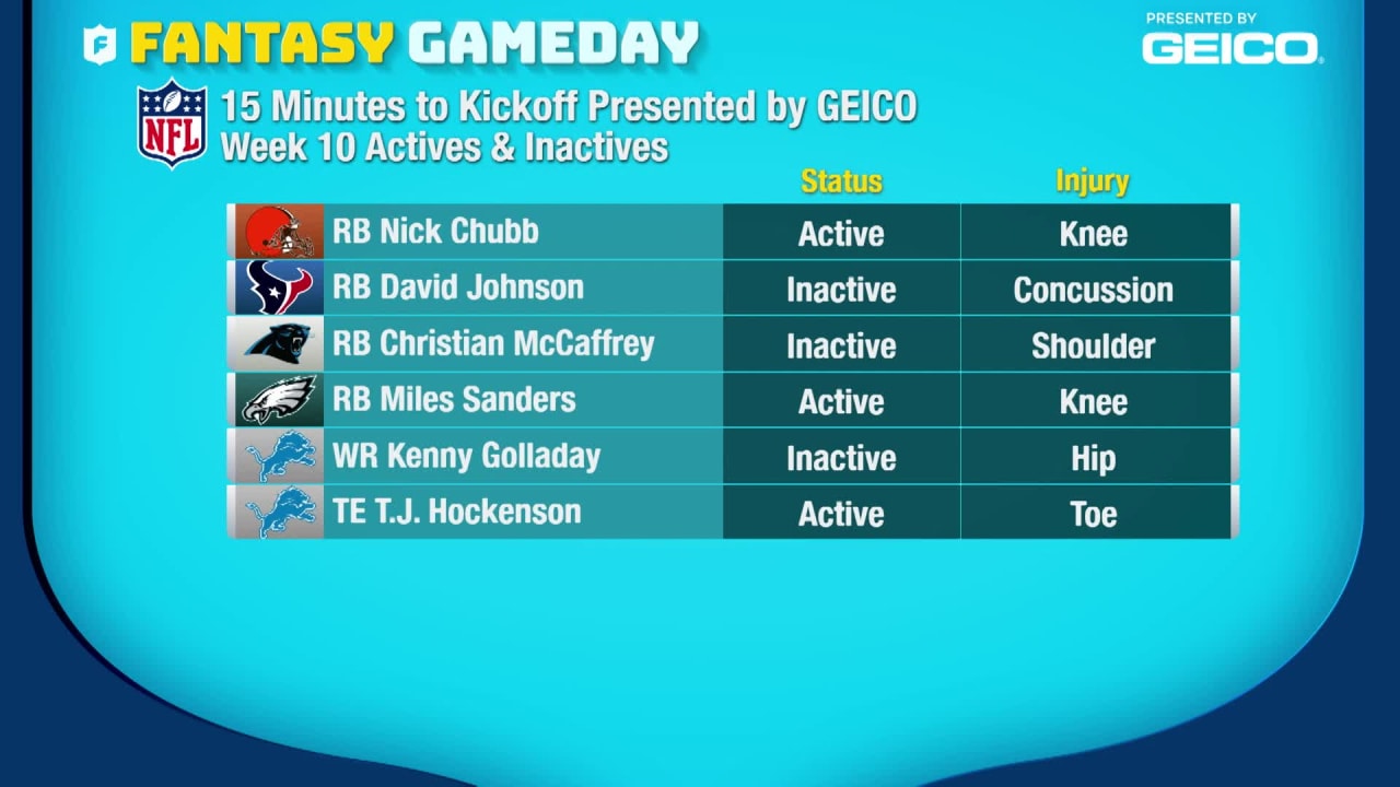 NFL Fantasy GameDay 15 Minutes To Kickoff