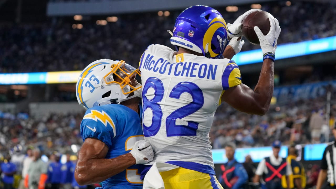 Los Angeles Rams wide receiver Lance McCutcheon hauls Rams quarterback ...