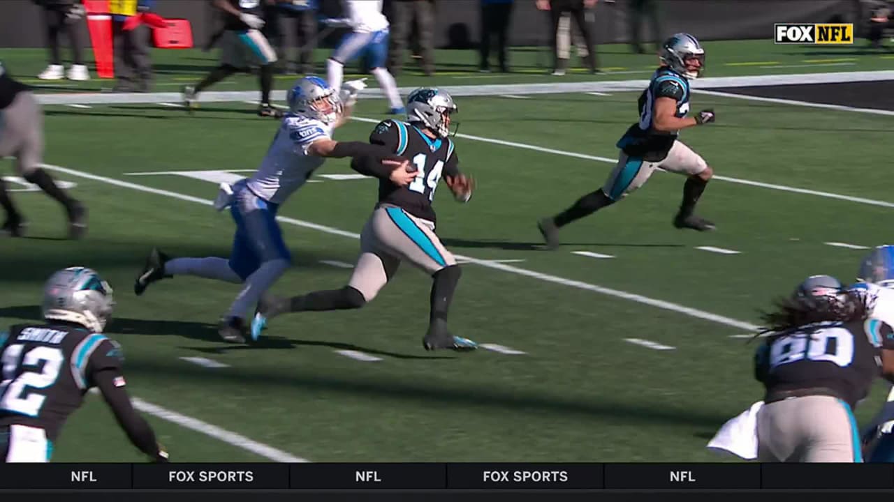 Carolina Panthers quarterback Sam Darnold keeps it himself for 13-yard ...