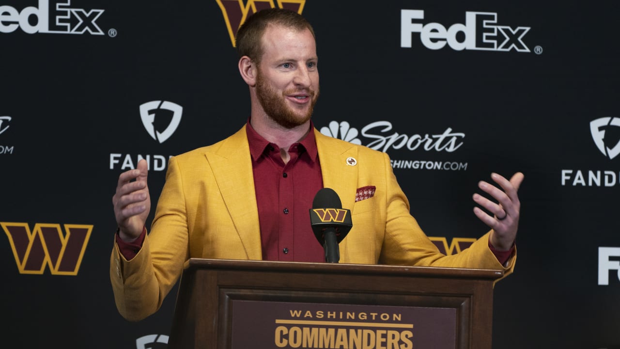 Commanders president takes aim at reporter over Carson Wentz interview