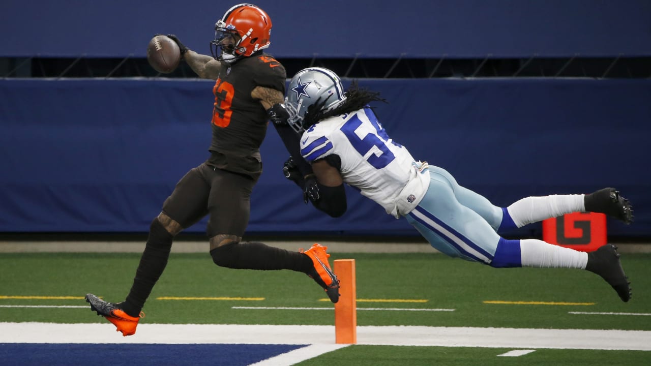 East Rutherford, New Jersey, USA. 16th Sep, 2019. Cleveland Browns wide  receiver Odell Beckham Jr. (13) catches the ball prior to the NFL game  between the Cleveland Browns and the New York