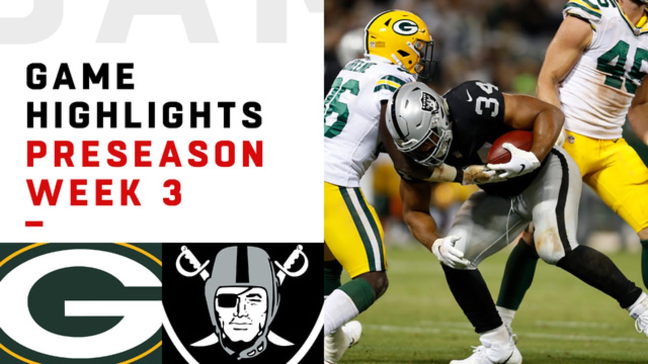 Raiders vs Packers preseason week 3: Game time, TV schedule
