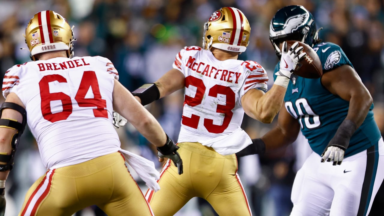 San Francisco 49ers running back Christian McCaffrey airs it out in Wildcat  formation vs. Philadelphia Eagles