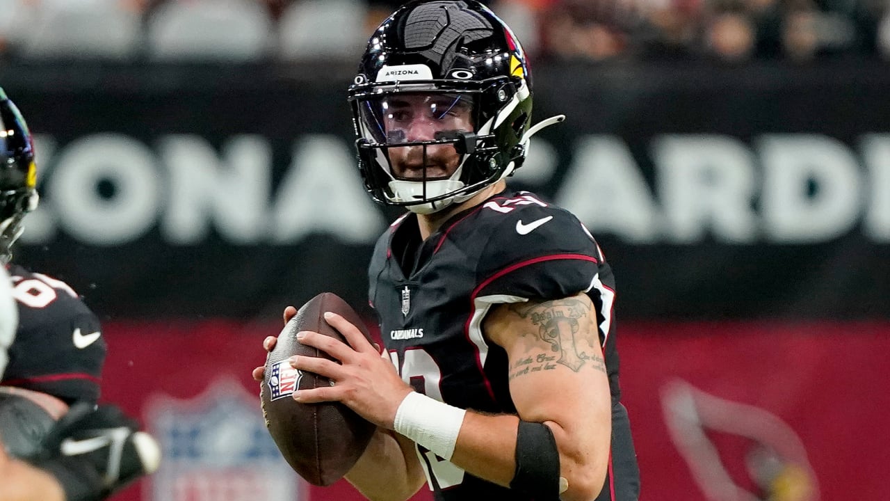 Arizona Cardinals wide receiver Trace McSorley warms up before an NFL  football game against the New Orleans Saints, Thursday, Oct. 20, 2022, in  Glendale, Ariz. (AP Photo/Rick Scuteri Stock Photo - Alamy