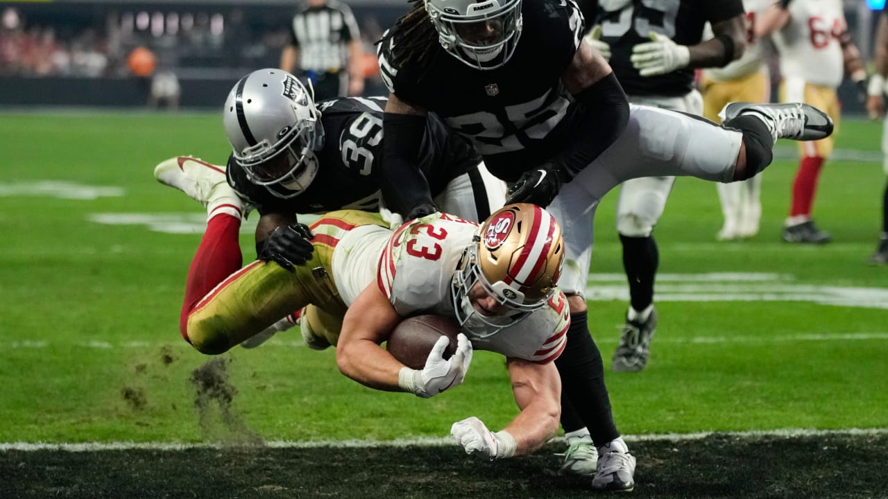 San Francisco 49ers running back Christian McCaffrey in action