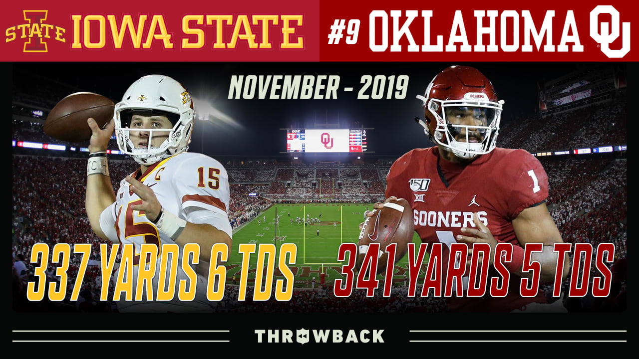 Revisiting the Brock Purdy vs. Jalen Hurts college QB duel between Iowa  State, Oklahoma