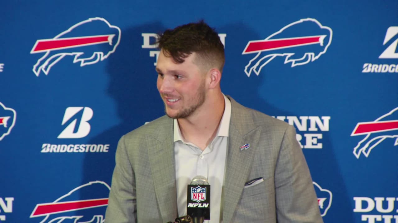 Buffalo Bills quarterback Josh Allen speaks after 'intense