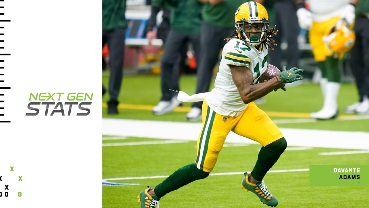 Next Gen Stats Green Bay Packers wide receiver Davante Adams' success