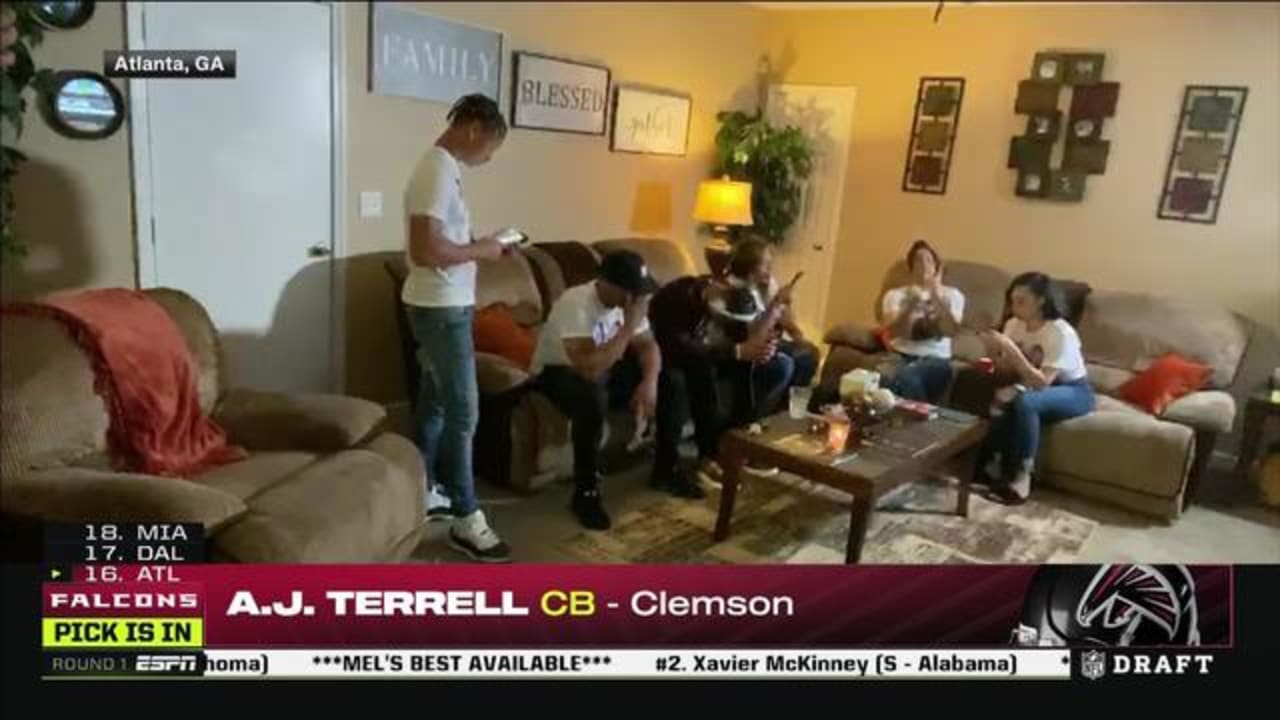 Clemson's A.J. Terrell is drafted by the Falcons