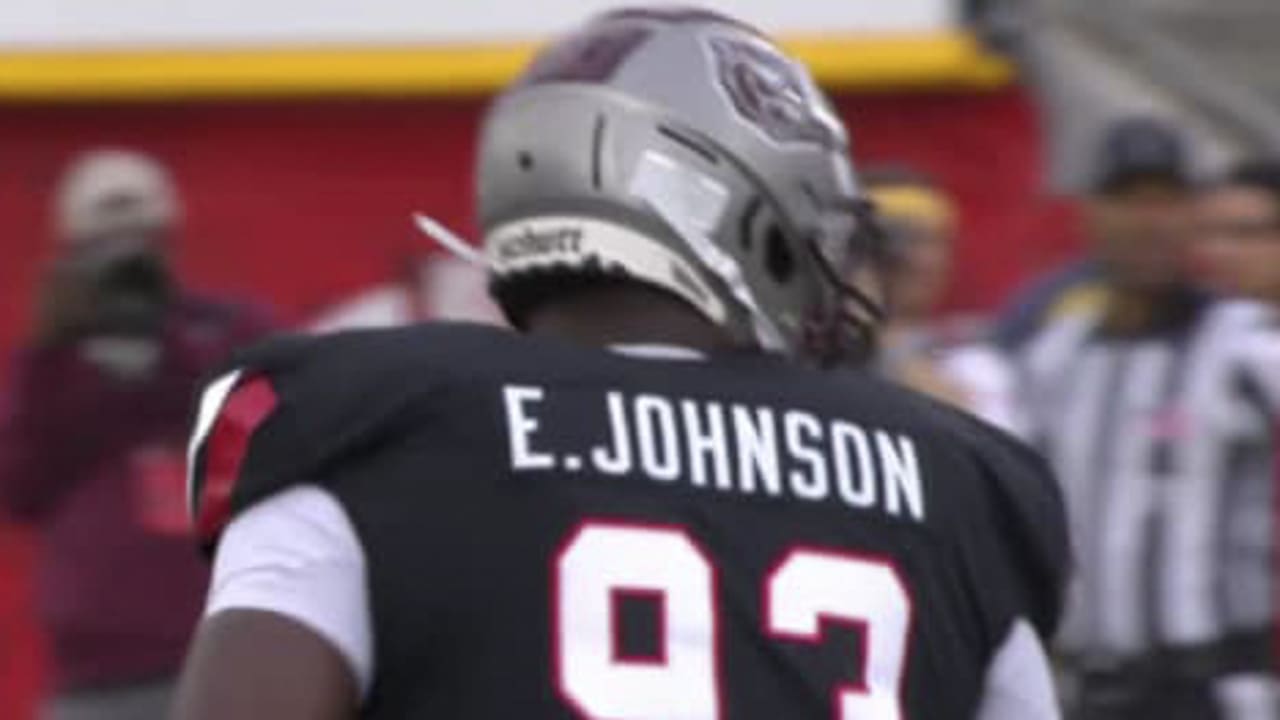 Missouri State defensive lineman Eric Johnson's ferocious bullrush