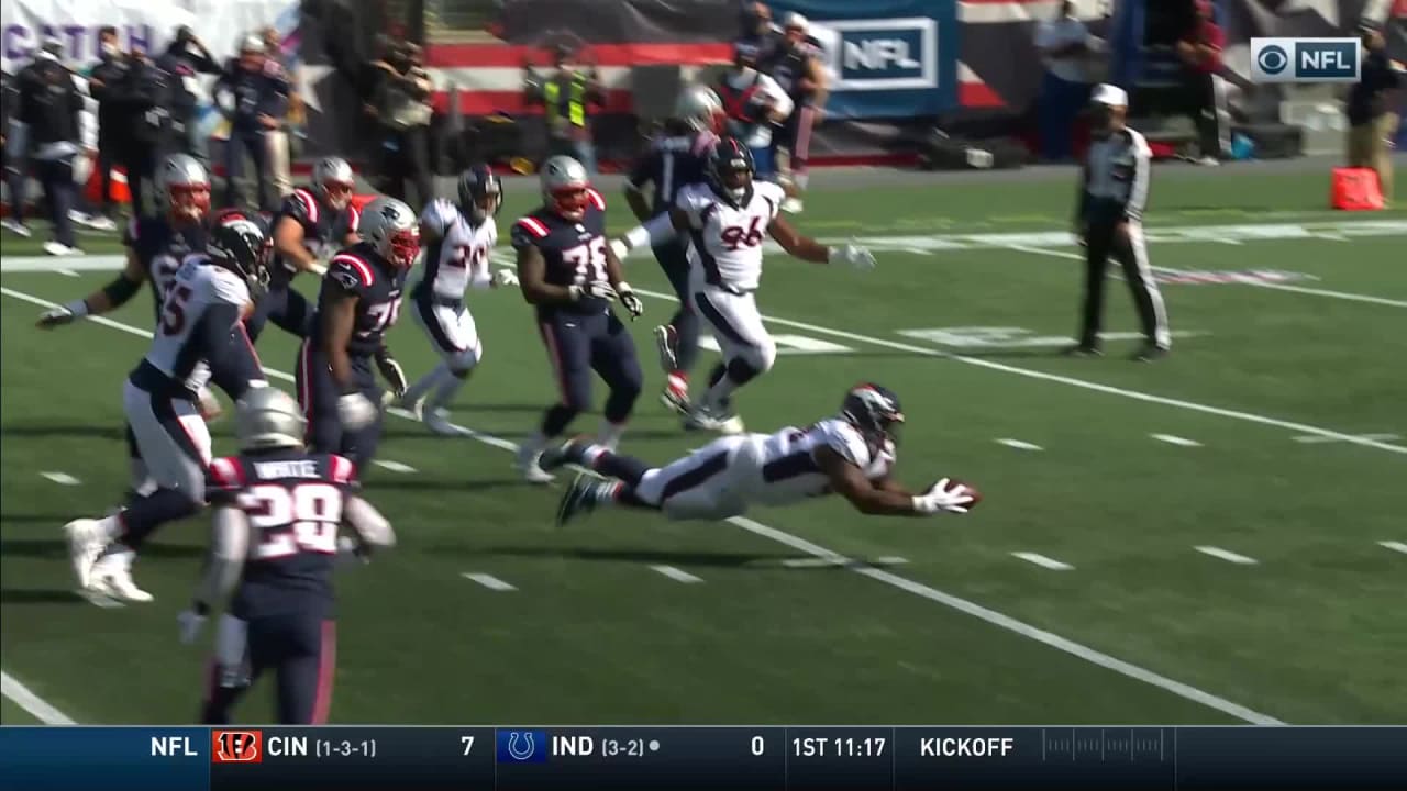 292-pound Denver Broncos defensive lineman DeShawn Williams makes stellar  diving INT off deflected pass