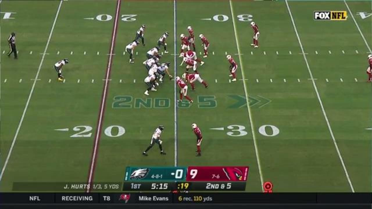 Philadelphia Eagles running back Miles Sanders follows blockers for 26 ...