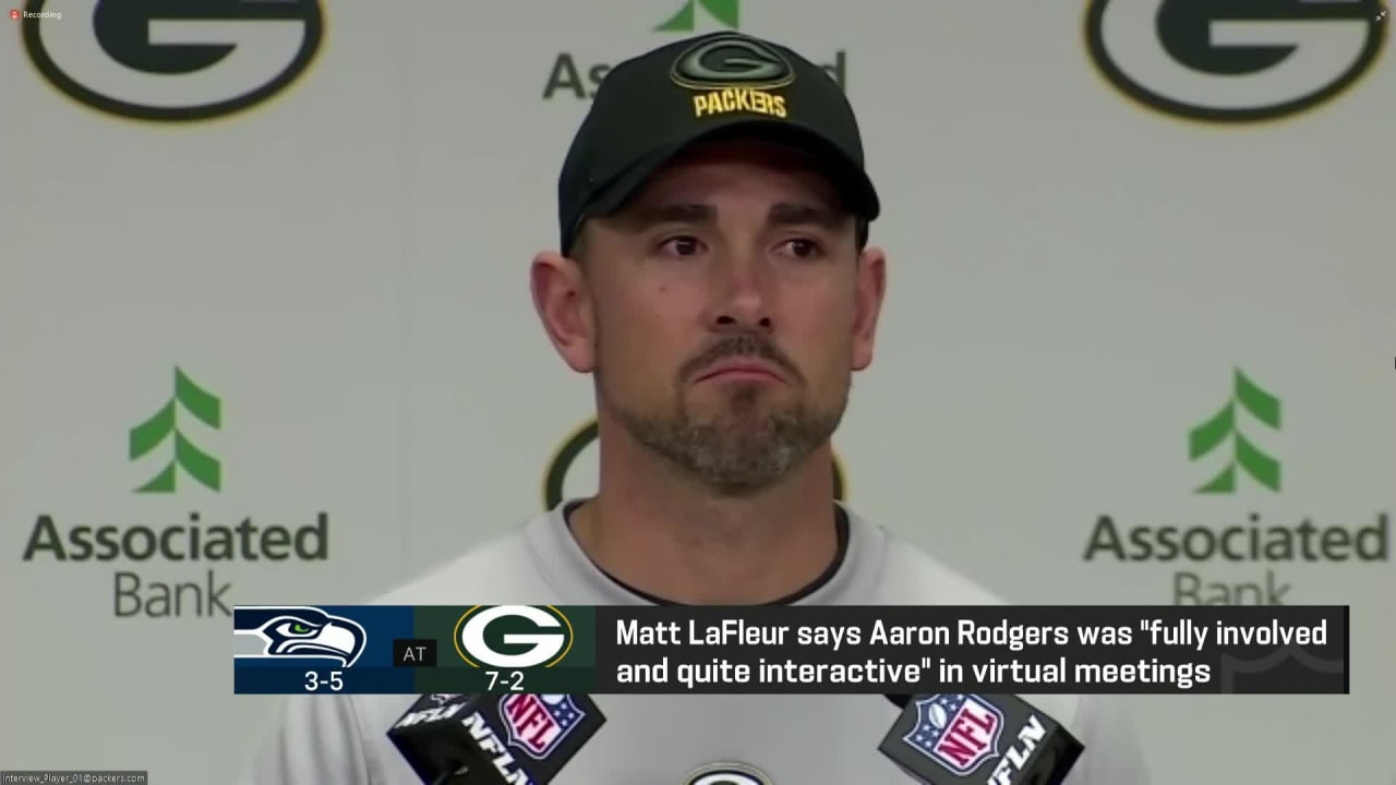 Green Bay Packers head coach Matt LaFleur talks about how quarterback ...