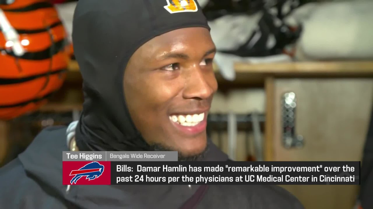 Damar Hamlin salutes Bengals' Higgins in show of support