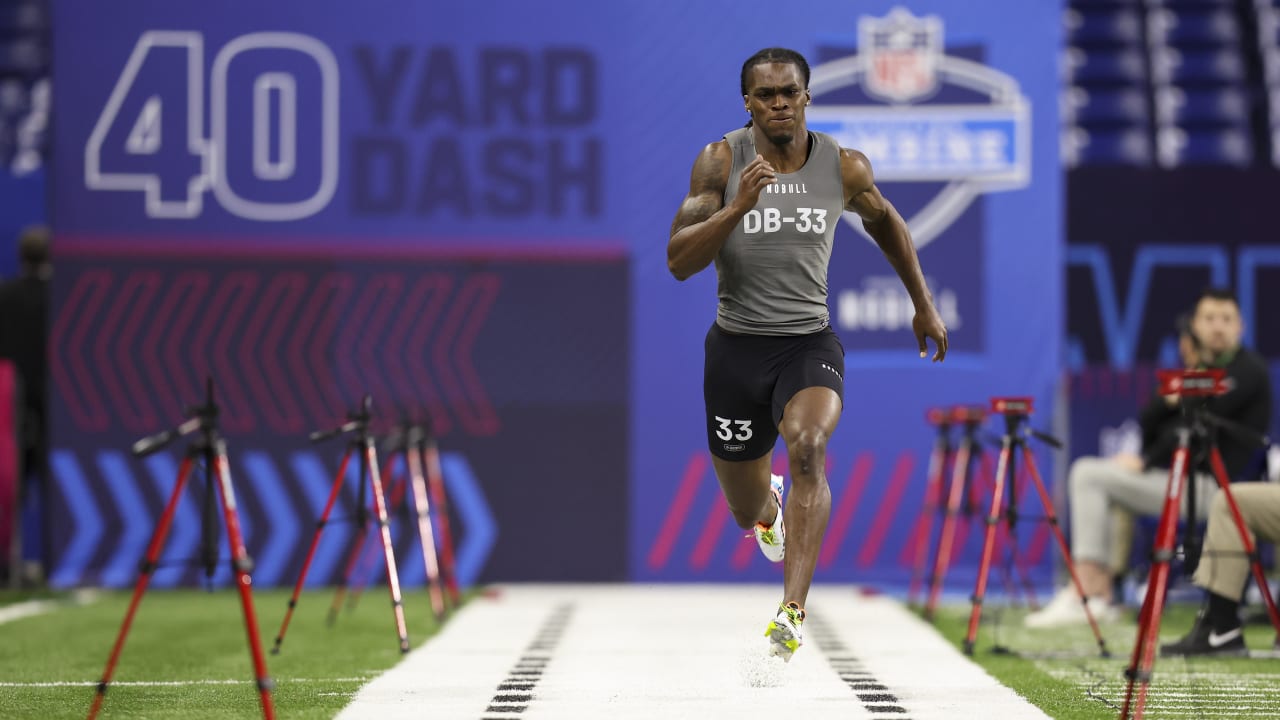 Cornerback Corey Trice Jr. runs official 4.47second 40yard dash at