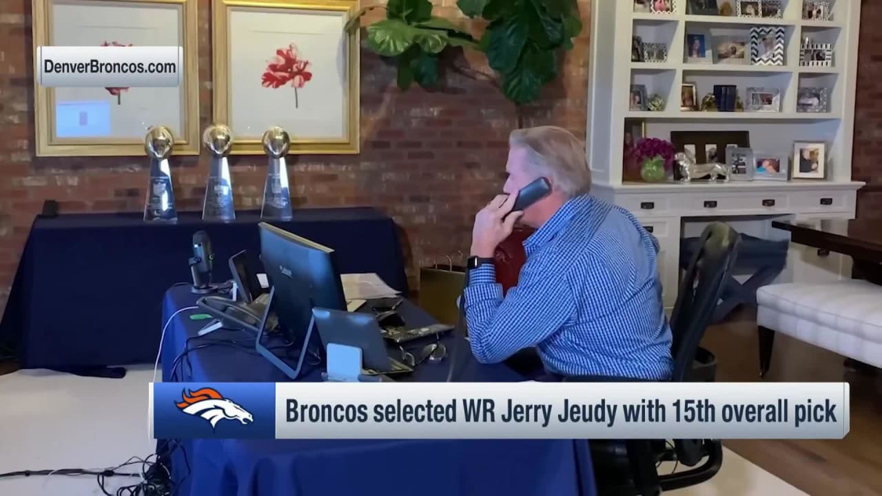 Broncos select WR Jerry Jeudy with 15th-overall pick