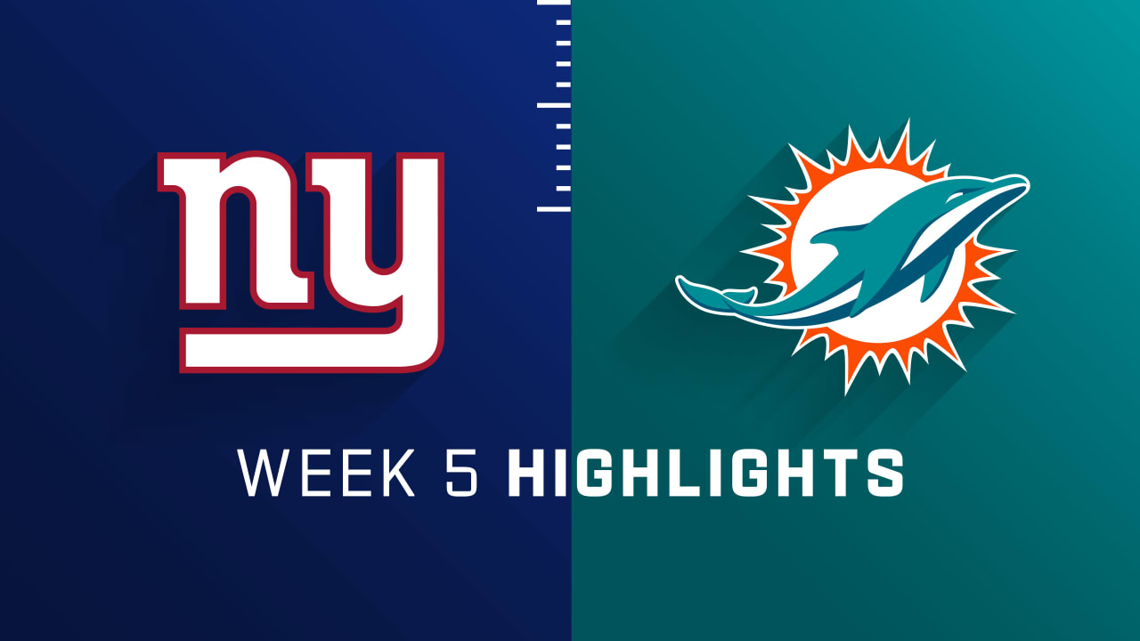 New York Giants vs. Miami Dolphins highlights Week 5