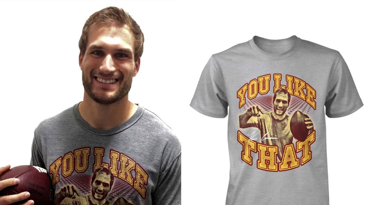 Kirk Cousins hawking 'You Like That!' shirts for charity