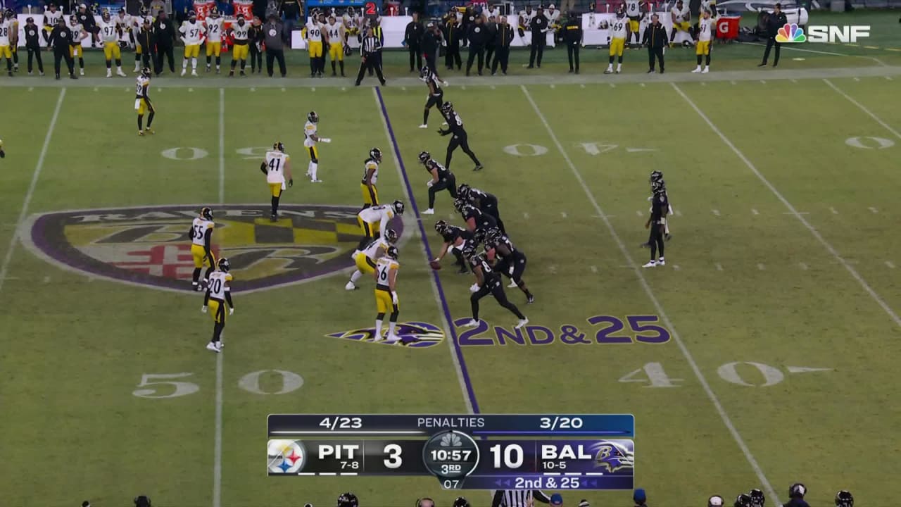 Baltimore Ravens quarterback Tyler Huntley rips a tight-window TD pass to  tight end Mark Andrews for first score of flag football game