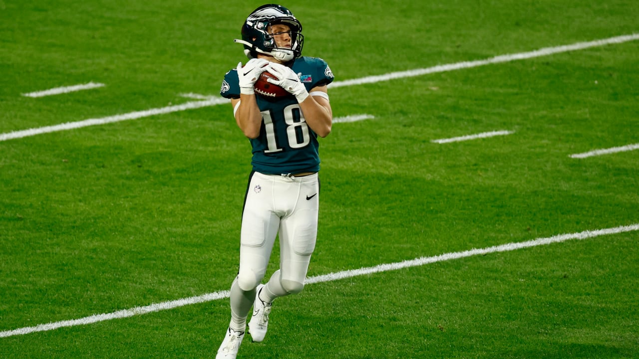 Philadelphia Eagles wide receiver Britain Covey's 27yard punt return