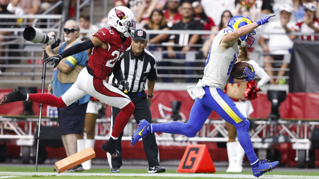 Los Angeles, CA, USA. 27th Sep, 2018. Los Angeles Rams wide receiver Cooper  Kupp #18 catches the pass and runs in for a 70 yard touchdown in action in  the second quarter