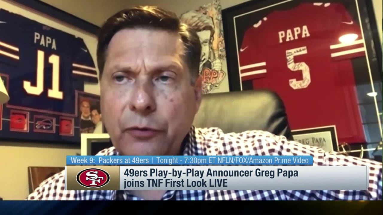 San Francisco 49ers play-by play announcer Greg Papa previews Green Bay  Packers-49ers