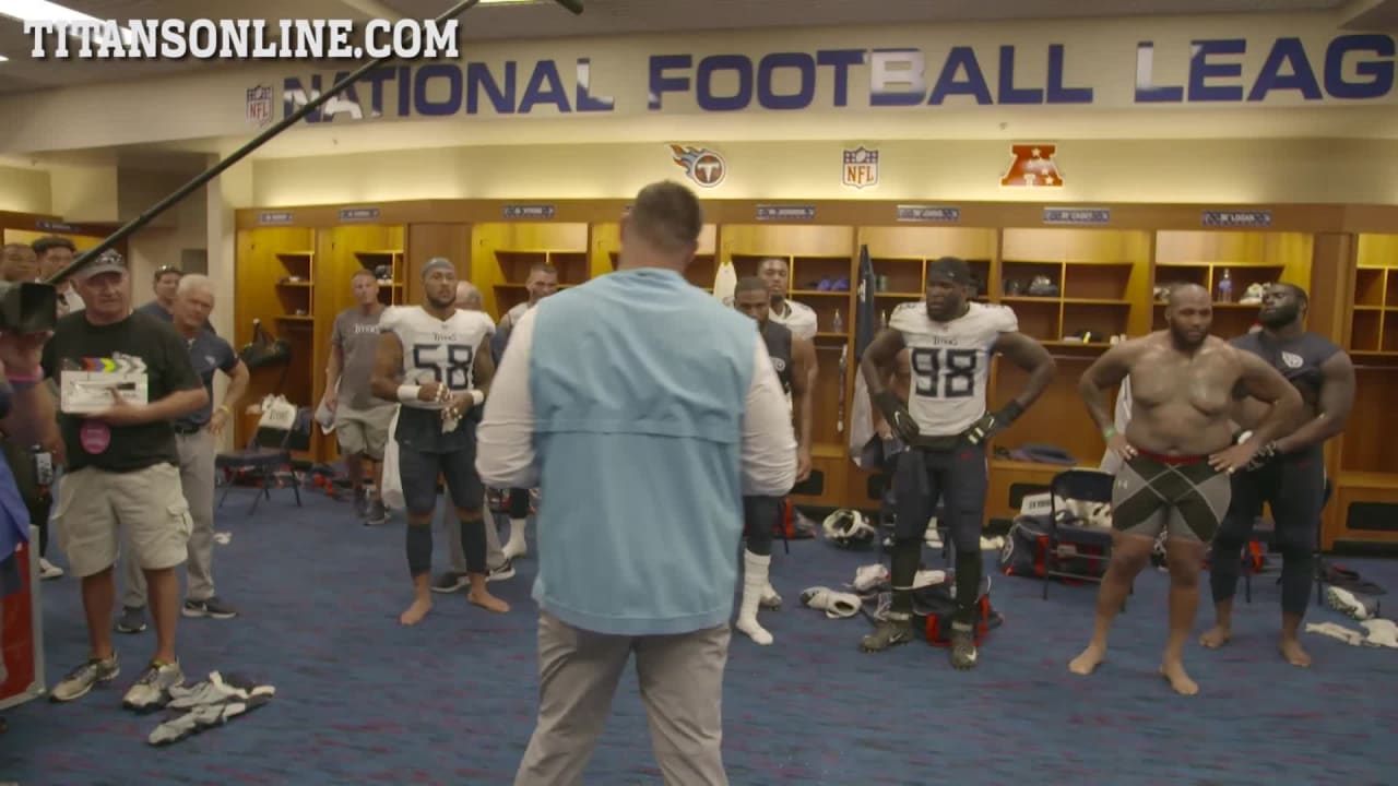 Tennessee Titans head coach Mike Vrabel's locker room speech