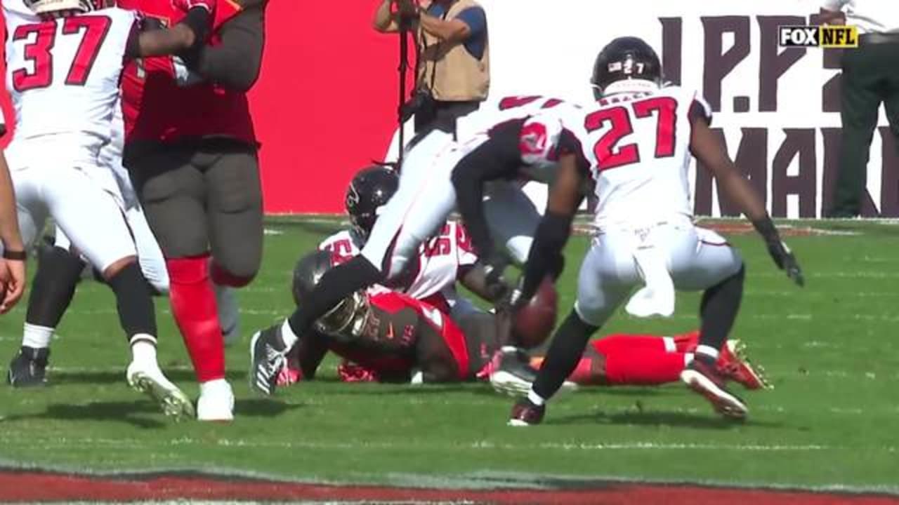 First play fumble: Deion Jones scoops up Buccaneers loose ball