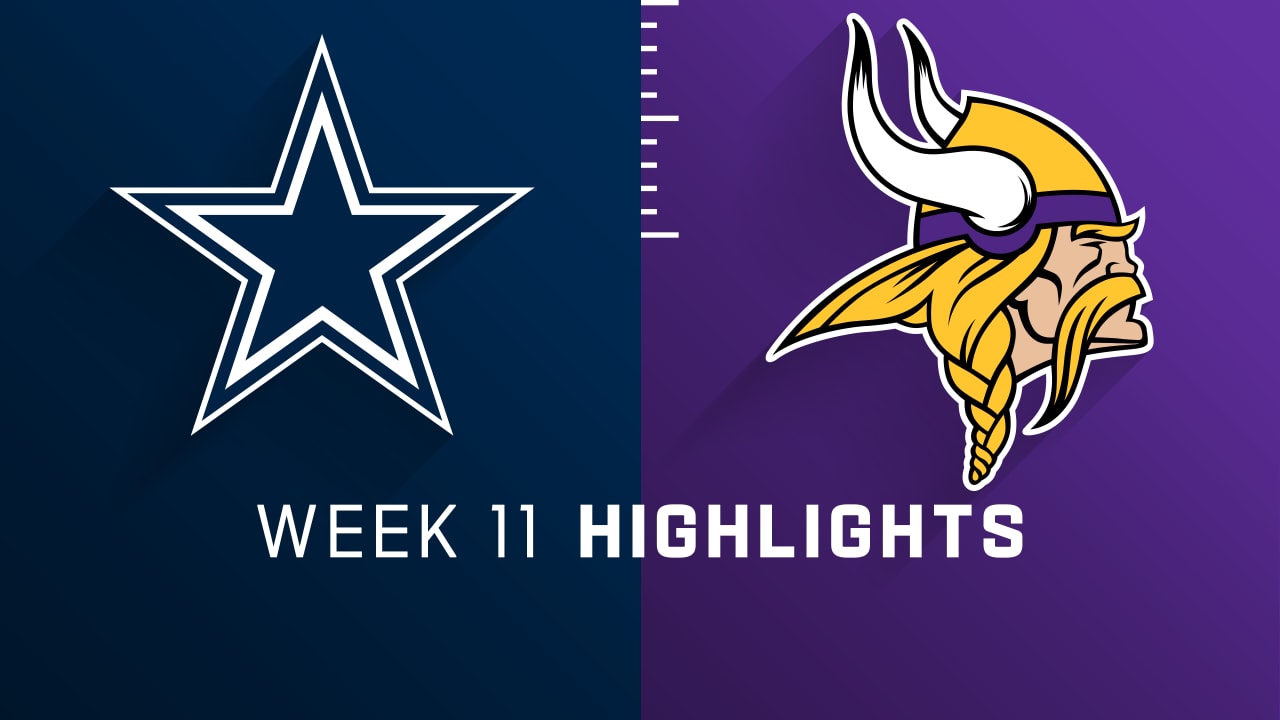 Watch highlights from the Week 11 matchup between the Dallas Cowboys and  the Minnesota Vikings
