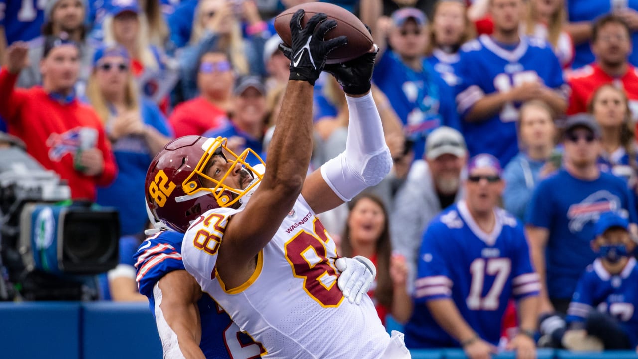 Washington Commanders tight end Logan Thomas (82) runs during an