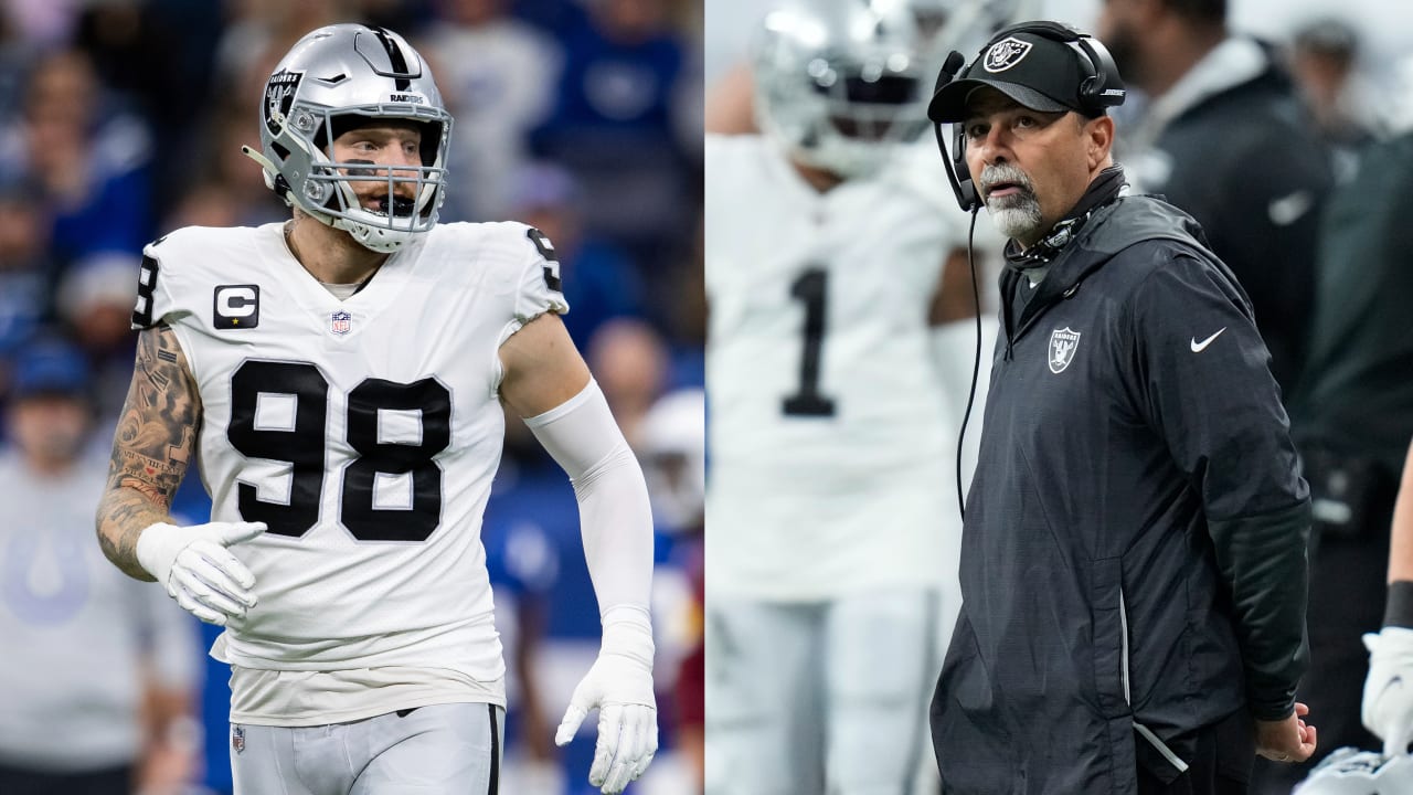 Raiders DE Maxx Crosby stumps for Rich Bisaccia as head coach