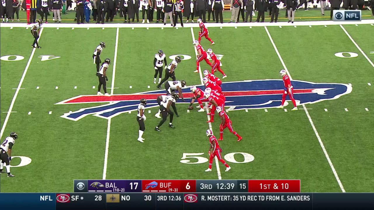 Josh Allen Hits John Brown Over The Middle For 18-yard Gain