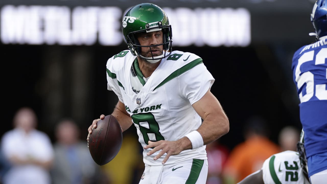 Aaron Rodgers touchdown video: Jets QB throws first score to Garrett Wilson  in preseason game vs. Giants - DraftKings Network