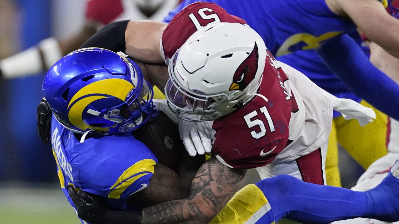 Arizona Cardinals linebacker Tanner Vallejo (51) in action during the  second half of an NFL football game against the Minnesota Vikings, Sunday,  Oct. 30, 2022 in Minneapolis. (AP Photo/Stacy Bengs Stock Photo - Alamy